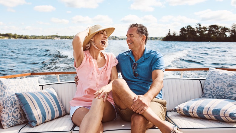 couple on a boat