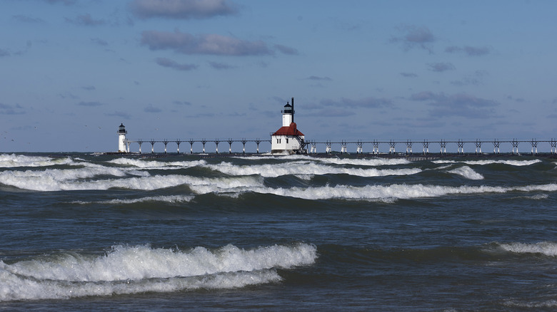 Waves on lake Michigan