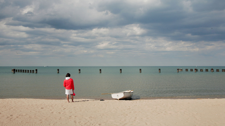 Pair of beach lifeguards